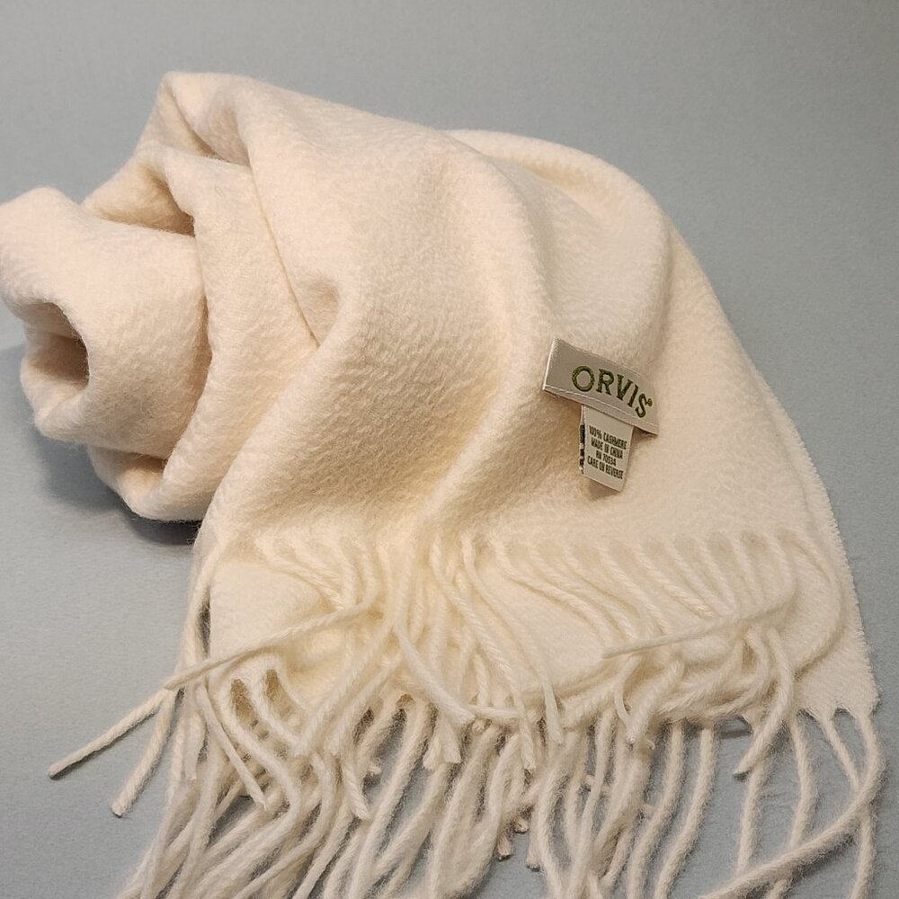Orvis 100% Cashmere Scarf - READ DESCRIPTION